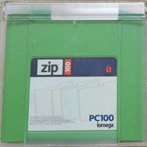 IOMEGA PC100 Zip Disk for Windows and Macintosh, Green